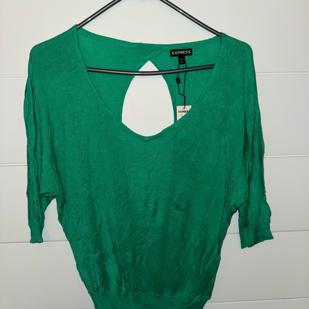 Express Vibrant Green Knit Top